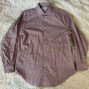 Calvin Klein Men’s Slim Fit Performance Non-Iron Plaid Button-Down